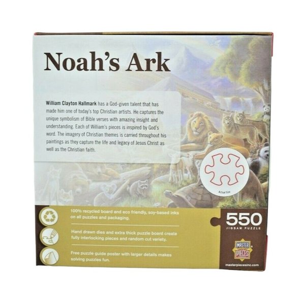 Master Pieces Noah's Ark 550 Piece Jigsaw Puzzle Large Pieces Complete - Picture 3 of 9